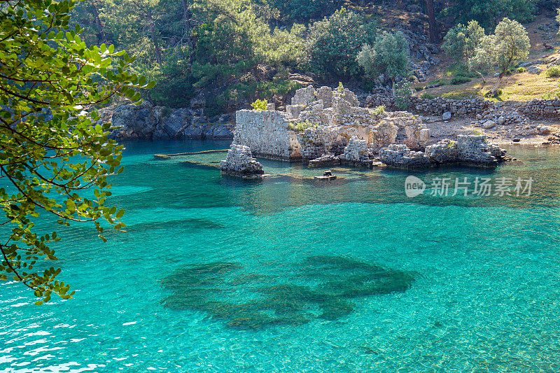 克利奥帕特拉巴斯湾Göcek, Fethiye，土耳其。